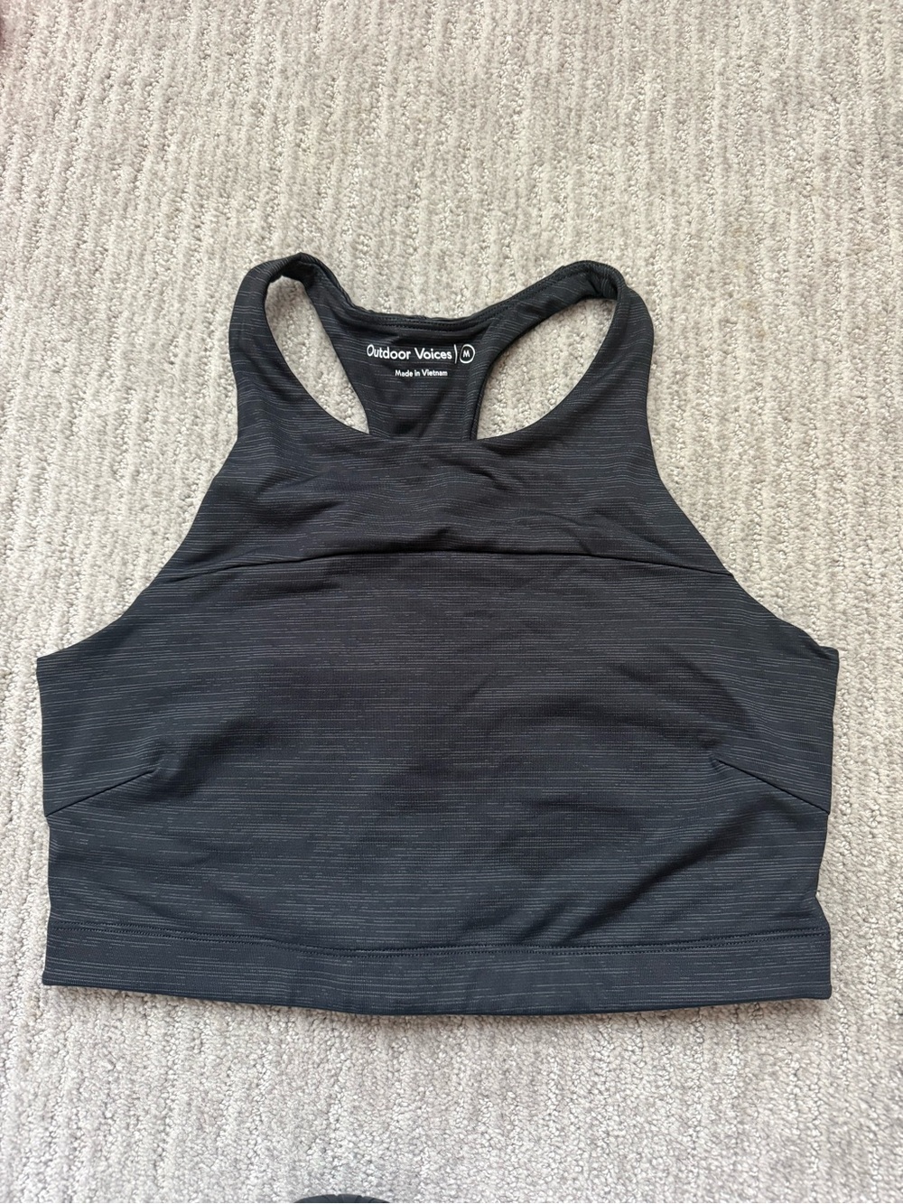 Outdoor Voices Black High-Neck Sports Bra